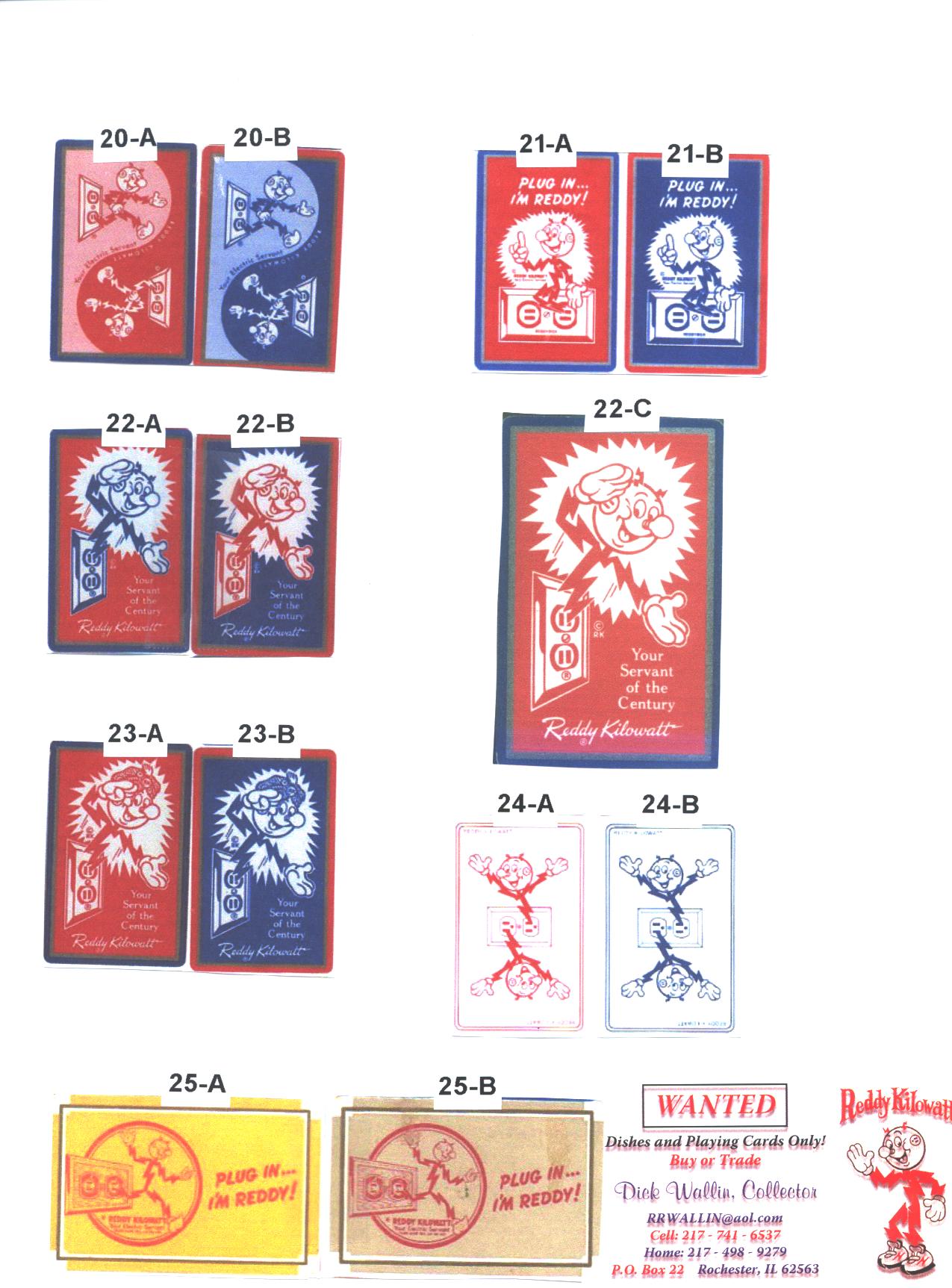 Reddy Kilowatt playing cards  -set 2